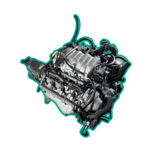 Toyota 4.3 V8 (wired + ECU + 6 Speed auto box) Engine